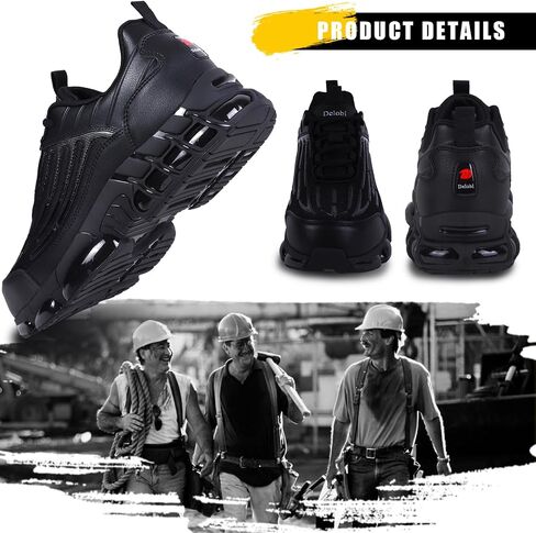 Steel Toe Shoes for Men Lightweight Comfortable Safety Shoes for Men Indestructible Work Shoes for Construction in Saudi Arabia