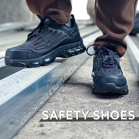 Steel Toe Shoes for Men Lightweight Comfortable Safety Shoes for Men Indestructible Work Shoes for Construction in Saudi Arabia