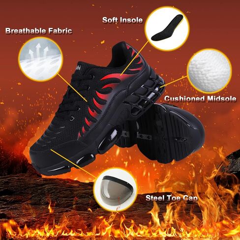 Steel Toe Shoes for Men Lightweight Comfortable Safety Shoes for Men Indestructible Work Shoes for Construction in Saudi Arabia