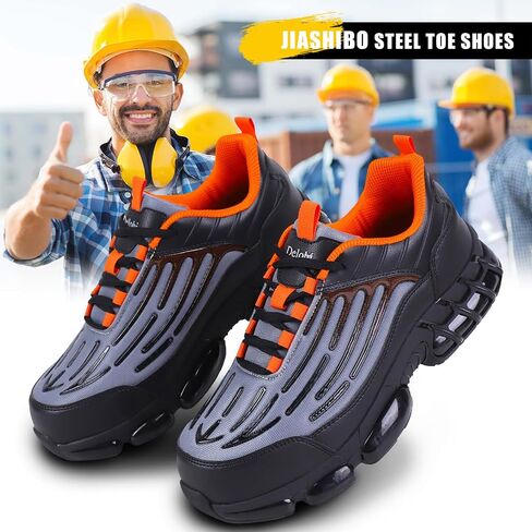 Steel Toe Shoes for Men Lightweight Comfortable Safety Shoes for Men Indestructible Work Shoes for Construction in Saudi Arabia
