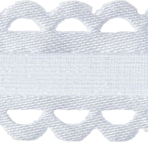 Offray 5/8" Wide Options Sheer Craft and Decorative Ribbon, 9 Total Feet, White in Saudi Arabia