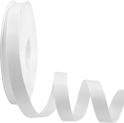 5/8 inch White Grosgrain Ribbon 50 Yards for Gift Wrapping Weddings DIY Floral Decor Sewing & More in Saudi Arabia