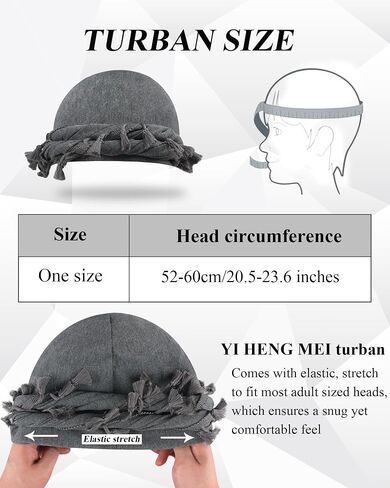 Satin Lined Halo Turban for Men Women Vintage Head Wraps Beanies Sleep Cap Turban Durag for Locs Dreadlocks in Saudi Arabia