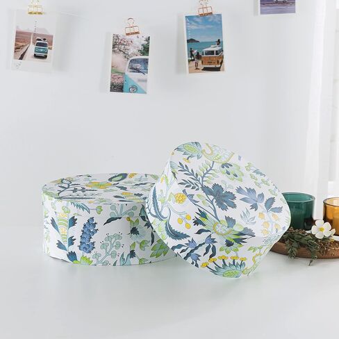 Soul & Lane Oval Decorative Storage Boxes with Lids for Arrangements - Garden Grace - Set 2, Cardboard Boxes for Flowers and Gifts in Saudi Arabia