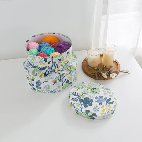 Soul & Lane Oval Decorative Storage Boxes with Lids for Arrangements - Garden Grace - Set 2, Cardboard Boxes for Flowers and Gifts in Saudi Arabia