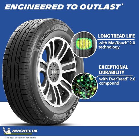 إطار MICHELIN Defender2 لجميع المواسم، سيارات الدفع الرباعي، سيارات الدفع الرباعي، السيارات والشاحنات الصغيرة - 235/55R20 102H in Saudi Arabia