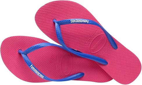 شبشب نسائي من Havaianas بشعار نحيف منبثق، صندل نسائي بحزام رفيع، وردي كهربائي، 9/10 واط، 7/8 متر in Kuwait
