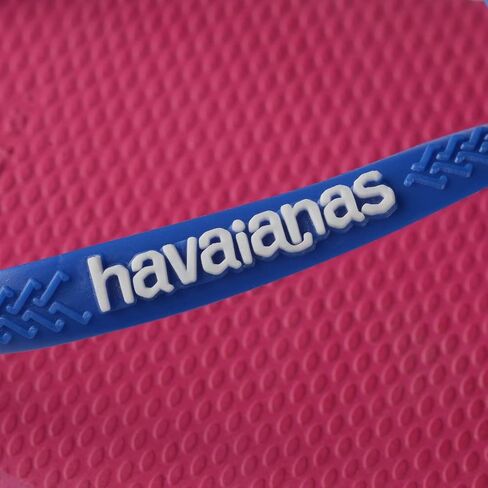 شبشب نسائي من Havaianas بشعار نحيف منبثق، صندل نسائي بحزام رفيع، وردي كهربائي، 9/10 واط، 7/8 متر in Kuwait