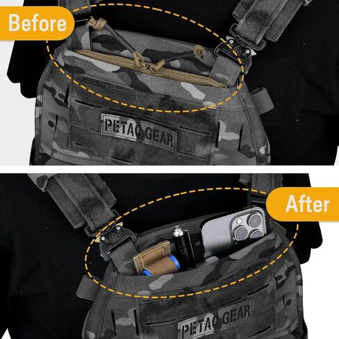 حشوات سحاب تكتيكية من PETAC GEAR لجيب إدارة حقيبة الصدرية المدمجة. in Kuwait
