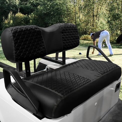 XUANYUDG0769 Golf Cart Front Seat Covers for EZGO TXT 1994-2013 OEM Seat Cushion, Adjustable Buckles/No Stapler Required, Black/Green/Red/Blue in Kuwait