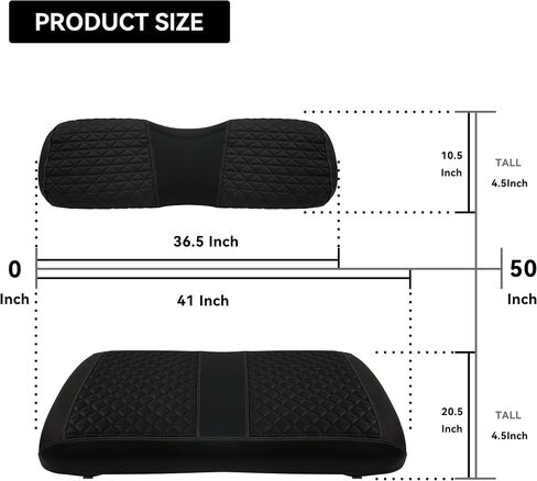 XUANYUDG0769 Golf Cart Front Seat Covers for EZGO TXT 1994-2013 OEM Seat Cushion, Adjustable Buckles/No Stapler Required, Black/Green/Red/Blue in Kuwait