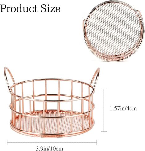 حامل مشبك مشبك ذهبي وردي، ملحقات مكتبية شبكية، منظم موزع معدني للمكتب، منظم أدراج المكتب، لوازم مكتبية صغيرة للمكتب المدرسي والمنزل، قطعتان in Kuwait