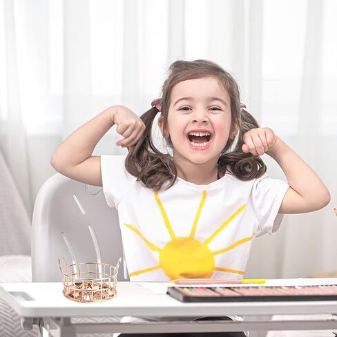 حامل مشبك مشبك ذهبي وردي، ملحقات مكتبية شبكية، منظم موزع معدني للمكتب، منظم أدراج المكتب، لوازم مكتبية صغيرة للمكتب المدرسي والمنزل، قطعتان in Kuwait