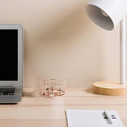 حامل مشبك مشبك ذهبي وردي، ملحقات مكتبية شبكية، منظم موزع معدني للمكتب، منظم أدراج المكتب، لوازم مكتبية صغيرة للمكتب المدرسي والمنزل، قطعتان in Kuwait