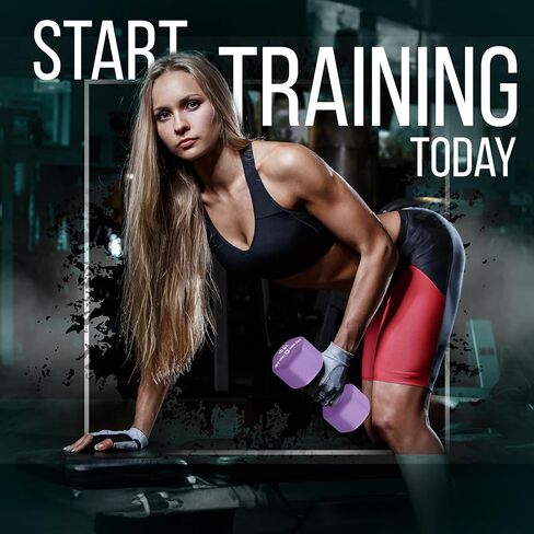 Neoprene Workout Dumbbells - Non Slip, Anti Roll Exercise & Fitness Dumbbells Combo - Hex Shaped Hand weights for Men & Women - Ideal for Home and Gyms training in Saudi Arabia