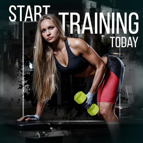 Neoprene Workout Dumbbells - Non Slip, Anti Roll Exercise & Fitness Dumbbells Combo - Hex Shaped Hand weights for Men & Women - Ideal for Home and Gyms training in Saudi Arabia
