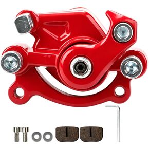 Front Disc Brake Caliper with Brake Pads for SYX Moto 50cc Dirt Bike Mototec Coolster SSR X-Pro Apollo 49cc 47cc 2 Stroke Engine Pocket Bike Mini ATV Quad Go Kart Parts 4 Wheeler(RED) in Kuwait