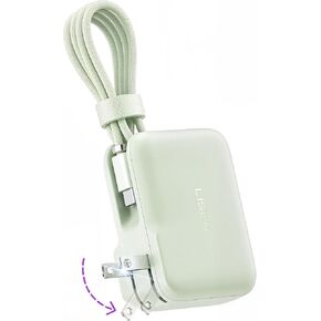 LISEN 3 in 1 Fast Travel Charger, 35W Power Bank Fast Charging Portable Charger with Wall Plug Built in Cable, 7000mAh Traveling Essentials Christmas Vacation Gifts for iPhone 17 16 Pro Samsung S25 24 in Kuwait