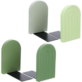 4Pcs Boho Arch Wooden Rainbow Bookends, Cute Book Ends for Shelves, Non Skid Wood Bookends, Colorful Book Holder Stand Stoppers for Heavy Books Home Office Back to School Library Kitchen in Saudi Arabia