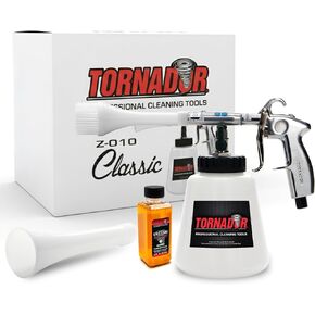 Tornador Z-010 Tool Kit with Orange Enzyme Solution and White Brush Cone CT-900 | High Pressure Air Tool for Interior Surfaces Car Detailing Use in Kuwait