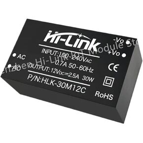 AC-DC 12 فولت 30 واط 2.5A HLK-30M12C عزل مصدر الطاقة استهلاك منخفض حماية ماس كهربائى المنزل الذكي in Kuwait