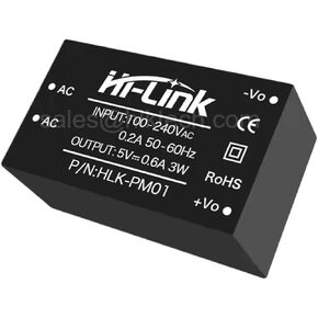 PM01 PM12 AC DC 220V إلى 5V مزود الطاقة HLK-PM01 سائق لحجم وحدة LEDs محول تنحى عالي الكفاءة (5 قطع، HLK-PM12) in Kuwait