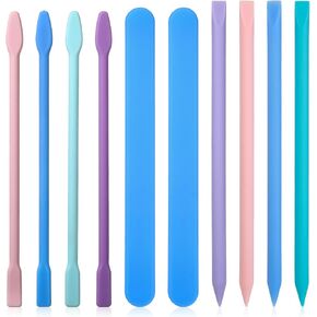 10 Pcs Silicone Stir Sticks Reusable Paint Mixing Sticks Colored Stirring Rod for Paint, Mix Resin, Arts, Crafts, Handmade Crafts Making Glitter Tumblers Cups Facial Mask in Kuwait