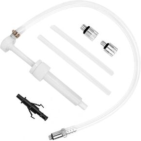 1 Set Car Transmission Fluid Pump Kit, Durable Manual Oil Transfer Evacuator with 3/8" Swivel & 8mm 10mm Adapters, 8cc Per Stroke Fluid Change Tool, Universal for Cars SUVs Trucks (White) in Kuwait