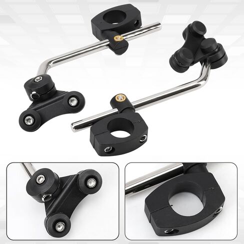 Motorcycle Windshield Bracket 7/8" 22mm Universal Mount Clamp for Motorcycles with 7/8" 22mm Handle Bar, Windscreen Fixed Bracket Moto Parts Accessories in Kuwait
