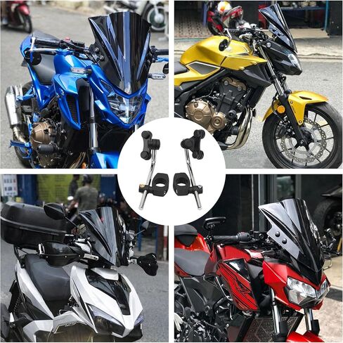 Motorcycle Windshield Bracket 7/8" 22mm Universal Mount Clamp for Motorcycles with 7/8" 22mm Handle Bar, Windscreen Fixed Bracket Moto Parts Accessories in Kuwait