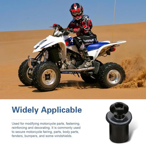 10PCS Motorcycle Windshield Bolts Kit, Aluminum Alloy Motorbike Windscreen Body Mounting Bolts Nuts with Wrench, Fairing Fasteners Screws Bolt Nuts, Universal for Motorcycle Fairing (Black) in Kuwait