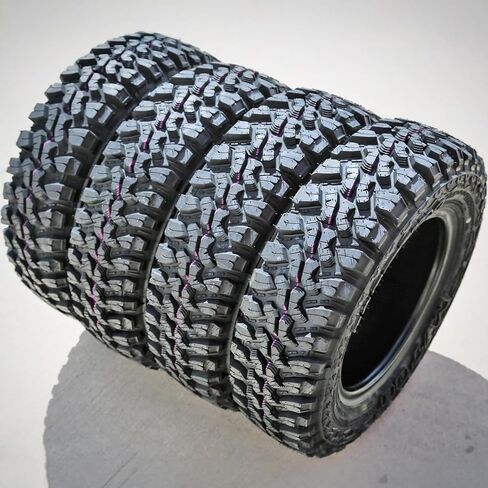 مجموعة من 2 (اثنين) Forceum M/T 08 Plus Mud إطارات شعاعية للشاحنات الخفيفة للطرق الوعرة - 165/80R13 165/80/13 165/80-13 94/93Q نطاق التحميل D LRD 8-Ply BSW جدار جانبي أسود in Kuwait