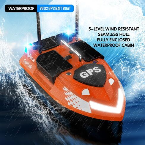 4 صناديق GPS RC قارب الطعم لصيد الأسماك بسعة تحميل 6.6 رطل، بطارية 18000 مللي أمبير في الساعة ومحرك مزدوج وهوائي لنشر الطعم طويل المدى 500 متر، قوارب طعم السمك مع نظام خطاف صارم لصيد الأسماك in Kuwait