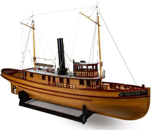 الغرب الأوسط 957 Seguin Tugboat 1:32 طقم سفينة نموذج خشبي - قاطرة ميناء خشبية كلاسيكية على الحاجز - نموذج قارب خشبي مقطوع بالليزر للبالغين للبناء - مجموعة المستوى المتقدم in Kuwait