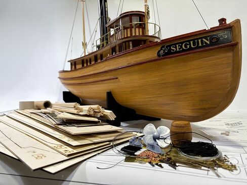الغرب الأوسط 957 Seguin Tugboat 1:32 طقم سفينة نموذج خشبي - قاطرة ميناء خشبية كلاسيكية على الحاجز - نموذج قارب خشبي مقطوع بالليزر للبالغين للبناء - مجموعة المستوى المتقدم in Kuwait
