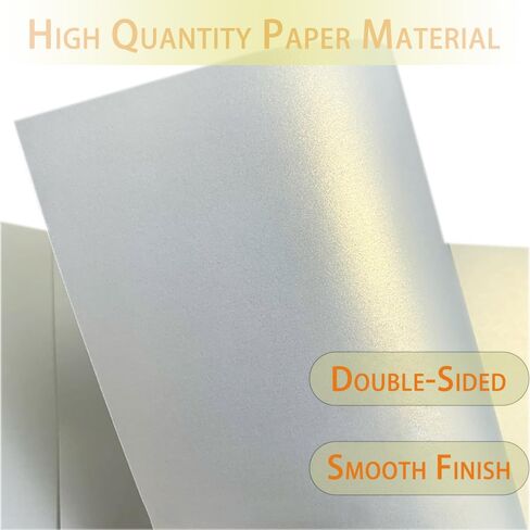 12 x 12 Cream Shimmer Cardstock Paper, 20 Sheets Metallic Pearlescent Paper for Cricut Invitation Thank You Cards, Crafts, Shiny Card Stock for DIY Projects Birthday Wedding in Kuwait