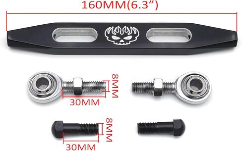 HONGK- وصلة نقل الحركة القصيرة لجمجمة اللهب المشقوقة باللون الأسود متوافقة مع H-D Sportster 1200 / Forty Eight XL1200X / SuperLow XL883L [B01M2BZTVF] in Kuwait