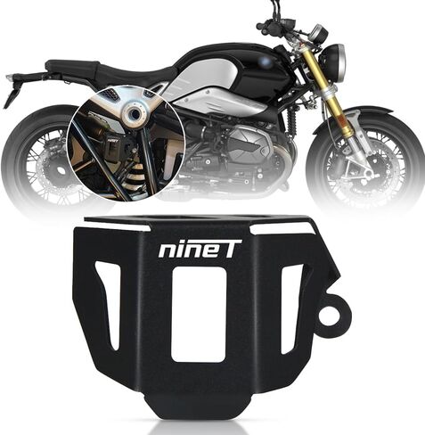 لـ R nine T R nineT Pure Racer Scrambler Urban G/S 2024 ملحقات الدراجات النارية CNC الألومنيوم الخلفي سائل الفرامل غطاء خزان غطاء الزيت غطاء حماية r nine t 2014-2024 (أسود) in Kuwait