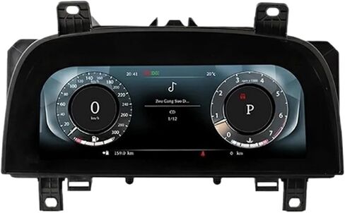 أداة رقمية للسيارة من Ruiso متوافقة مع سيارة لاند روفر رينج روفر سبورت 2010-2013 LCD لوحة تحكم مشغل لوحة مراقبة سرعة قمرة القيادة الافتراضية in Kuwait
