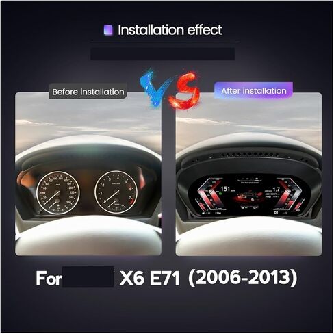 مجموعات قياس السيارة لوحات السيارات ترقية نظام لينكس متوافق مع BMW X6 Bmw E71 2006-2013 CIC سيارة LCD لوحة عرض لوحة القيادة الرقمية in Kuwait