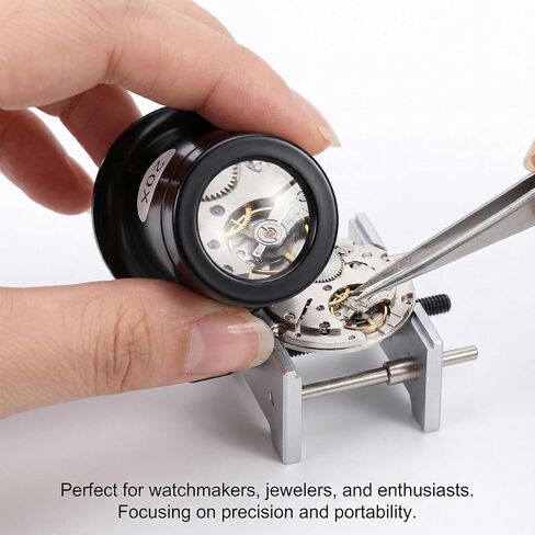 Jewellers Loupe، 6 قطع حلقات عين زجاجية مكبرة أحادية العين، عدسة مجوهرات مع حامل، عدسة 3X/5X/10X/15X/20X و30 × 36 مم، أداة إصلاح تجريبية لصانعي الساعات in Kuwait