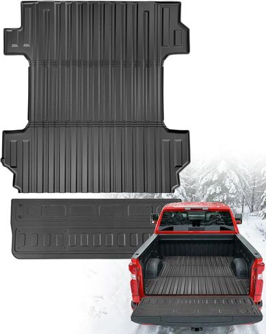 لسجادات الباب الخلفي لسرير الشاحنة Chevy Silverado/GMC Sierra 2500/3500HD 2020-2026 (6.8أقدام فقط)، بطانة TPE لجميع الأحوال الجوية (ليست لنظام العجلات الخامسة في المصنع) لملحقات شيفروليه سيلفرادو/GMC Sierra in Kuwait