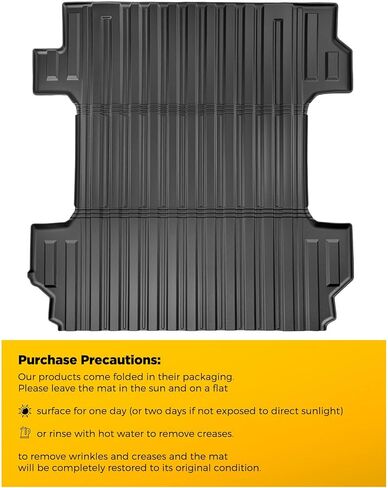 لسجادات الباب الخلفي لسرير الشاحنة Chevy Silverado/GMC Sierra 2500/3500HD 2020-2026 (6.8أقدام فقط)، بطانة TPE لجميع الأحوال الجوية (ليست لنظام العجلات الخامسة في المصنع) لملحقات شيفروليه سيلفرادو/GMC Sierra in Kuwait