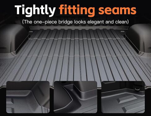 Gygy Truck Bed Mat 5.8FT مناسب لـ 2019-2026 Chevy Silverado/GMC Sierra 1500، بطانة شحن TPE لجميع الأحوال الجوية، ملحقات بطانة سرير الشاحنة، حصيرة سرير بيك اب شديدة التحمل، بطانات سرير سوداء للشاحنات in Kuwait