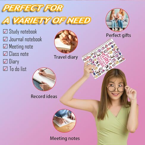 LONGXIN Anime Girls Gift, Animes Stuff, Just A Girl Who Loves Animes Notebook journal Christmas Birthday Gifts for Anime Lovers Women Drawing Sketching Notebook 5.8x8.3 in Kuwait