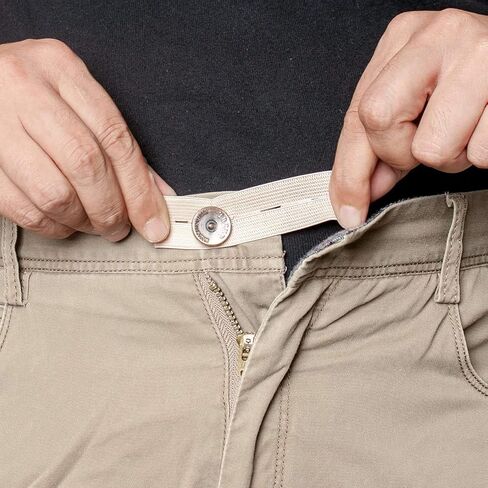 4 Pack Premium Elastic Waist Extenders - Adjustable Button Extender for Maternity & Casual Pants in Kuwait