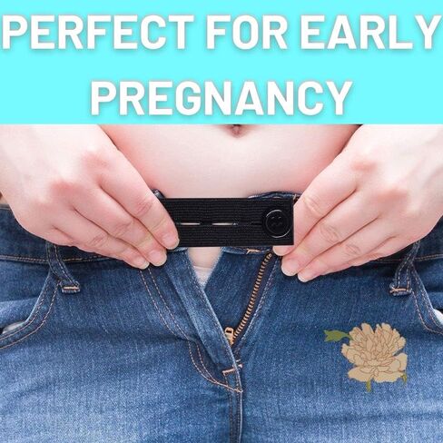 4 Pack Premium Elastic Waist Extenders - Adjustable Button Extender for Maternity & Casual Pants in Kuwait