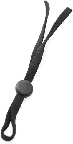 ZYAMY 100PCS Extra Long Adjustable Elastic Cord Soft Black Ear Loop Cord with Buckle Adjustment Lock Mask Cord Extension Strap for Craft Sewing Mask Making in Kuwait