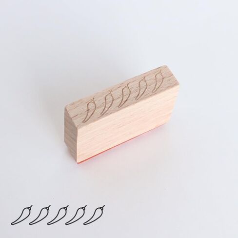 5 Chili Pepper Spice Rating Rubber Stamp – Stamp for Journaling, Planners, Scrapbooking, DIY Crafts, Recipe Books, Cooking Journals & Kitchen Notes in Kuwait