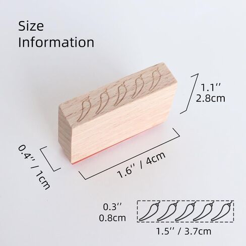 5 Chili Pepper Spice Rating Rubber Stamp – Stamp for Journaling, Planners, Scrapbooking, DIY Crafts, Recipe Books, Cooking Journals & Kitchen Notes in Kuwait